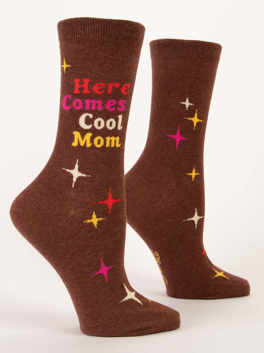 Blue Q - HERE COMES COOL MOM Crew Socks