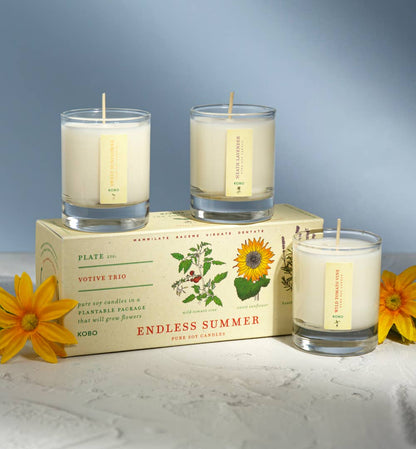 KOBO - Endless Summer - Plant the Box Votive Candle Trio