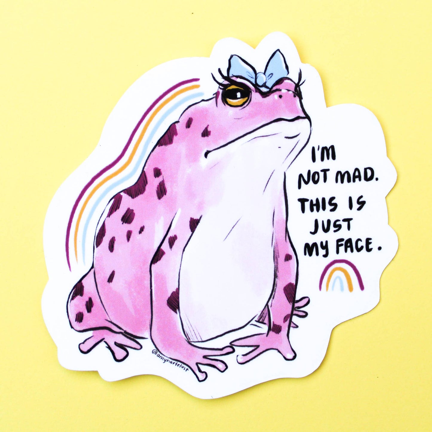 Amy Hartelust Art and Illustration - Just My Face Vinyl Sticker (I’m Not Mad)