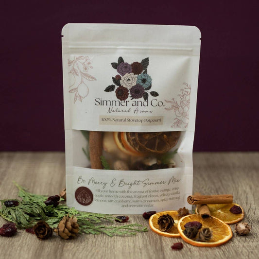 Simmer and Co Natural Aroma - Be Merry & Bright Simmer Pot Mix, Limited Edition Holiday Aroma