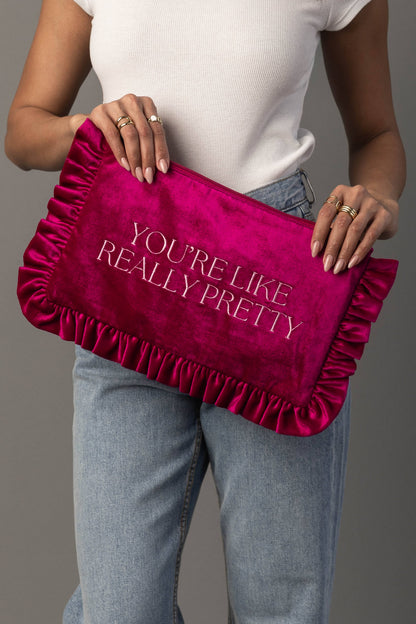 Panache Apparel Co. - You're Like Really Pretty Ruffle Travel Pouch