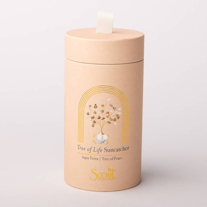 Scout- Suncatcher Tree of Life - Aqua Terra/Peace/Gold