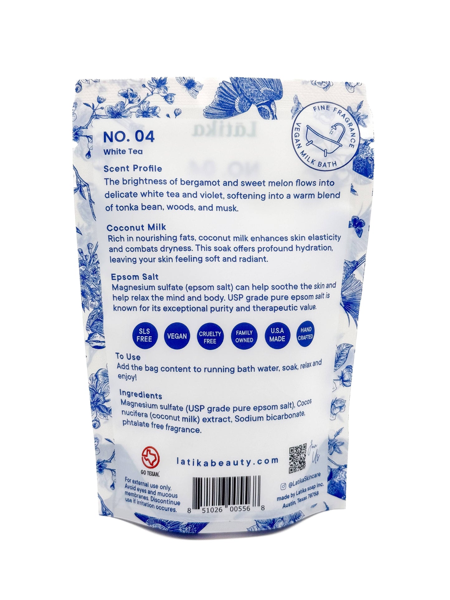 Latika Beauty - White Tea Soak – Vegan Milk Bath Soak 🫖