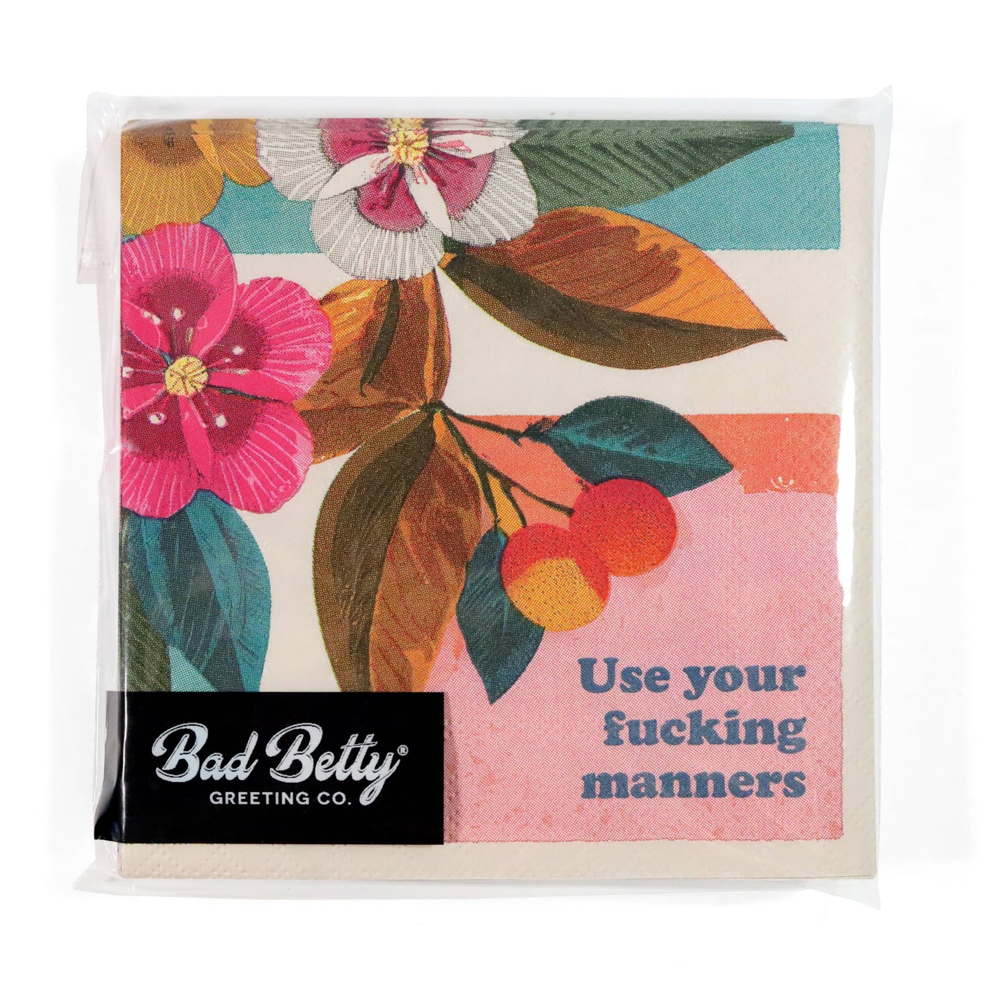 Bad Betty Greeting Co. - Use Your Fucking Manners - Funny Cocktail Napkins