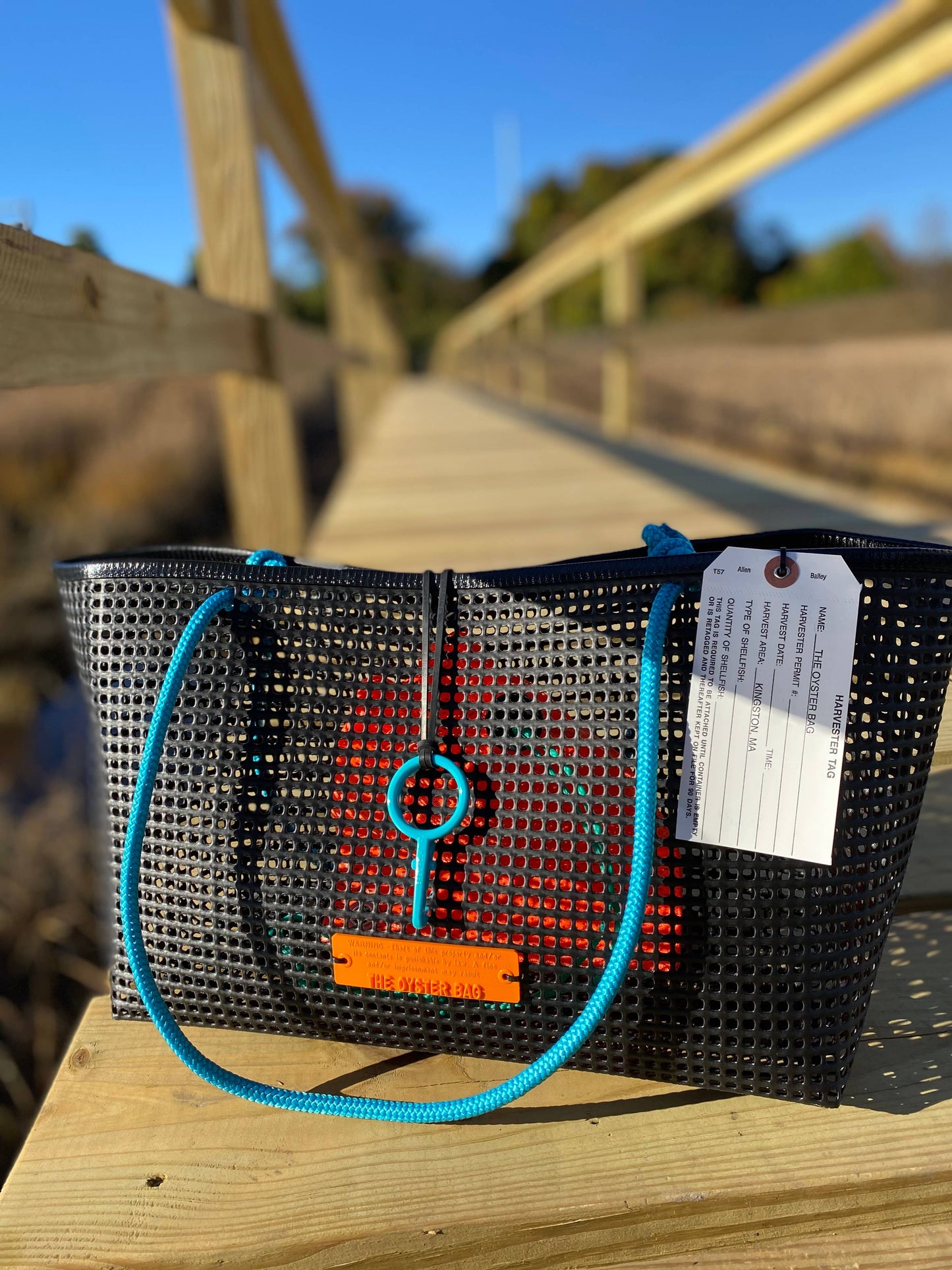 The Oyster Bag - THE Petite Oyster Bag: Blue Handle Petite