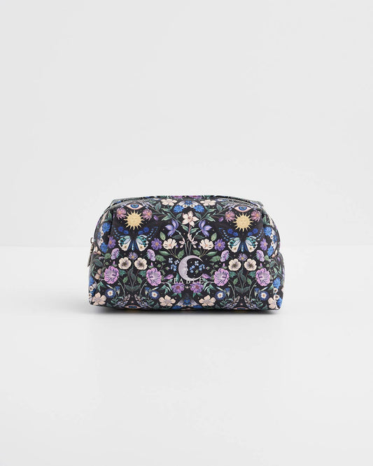Fable England - Selene Print Cosmetic Pouch in Navy