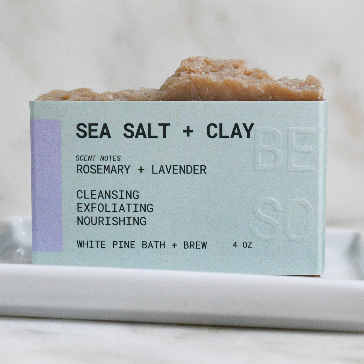 White Pine Bath & Brew - Sea Salt + Clay - Beer Soap