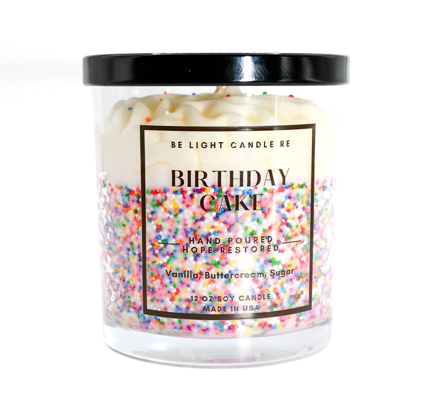 Be Light Candle RE - Birthday Cake, Scented Soy Candle | Most Loved Gift | Friend