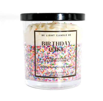 Be Light Candle RE - Birthday Cake, Scented Soy Candle | Most Loved Gift | Friend