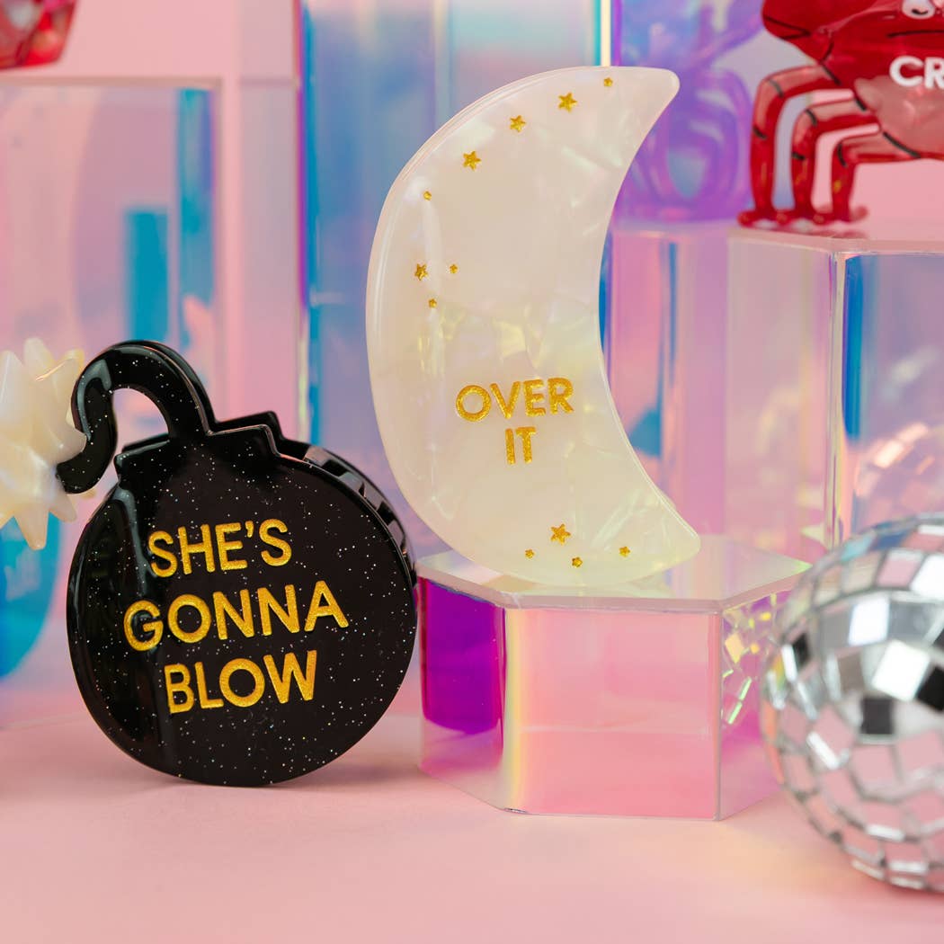 Chez Gagné - She's Gonna Blow - Bomb Acetate Hair Claw Clip, Funny Gift