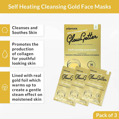 Glow Getter Self-warming Full Face Steam Masks