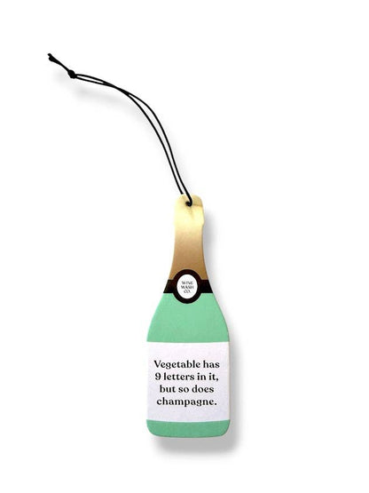 Wine Wash Co. - Champagne Air Freshener - Letters: Green