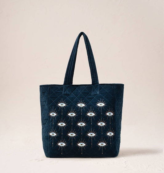Elizabeth Scarlett- Mystical Eye Velvet Tote