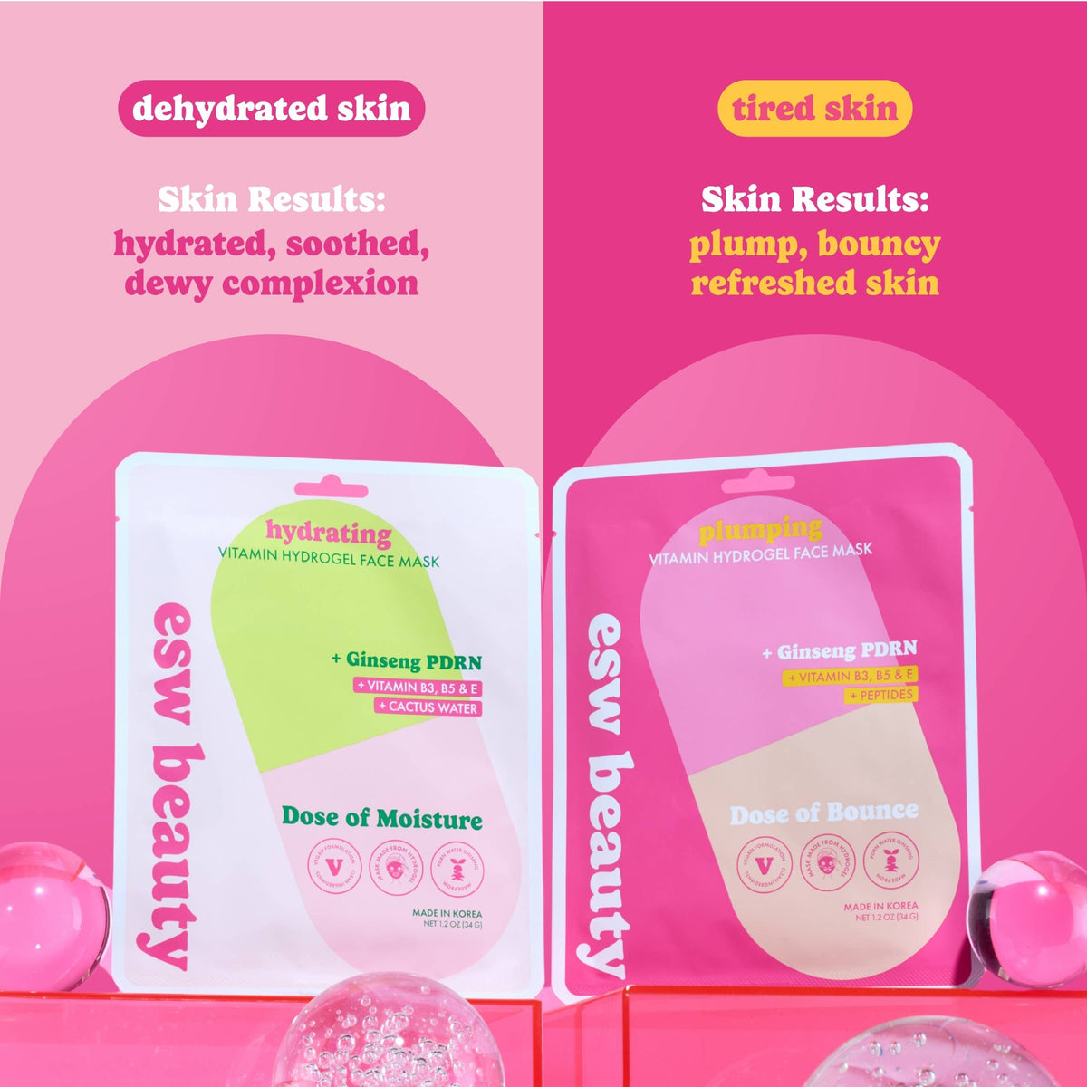 ESW Beauty - Dose of Bounce Plumping Hydrogel PDRN Face Mask: 1 pc