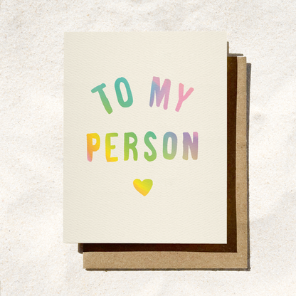 To My Person Love Card | Valentine’s Day Card | Anniversary