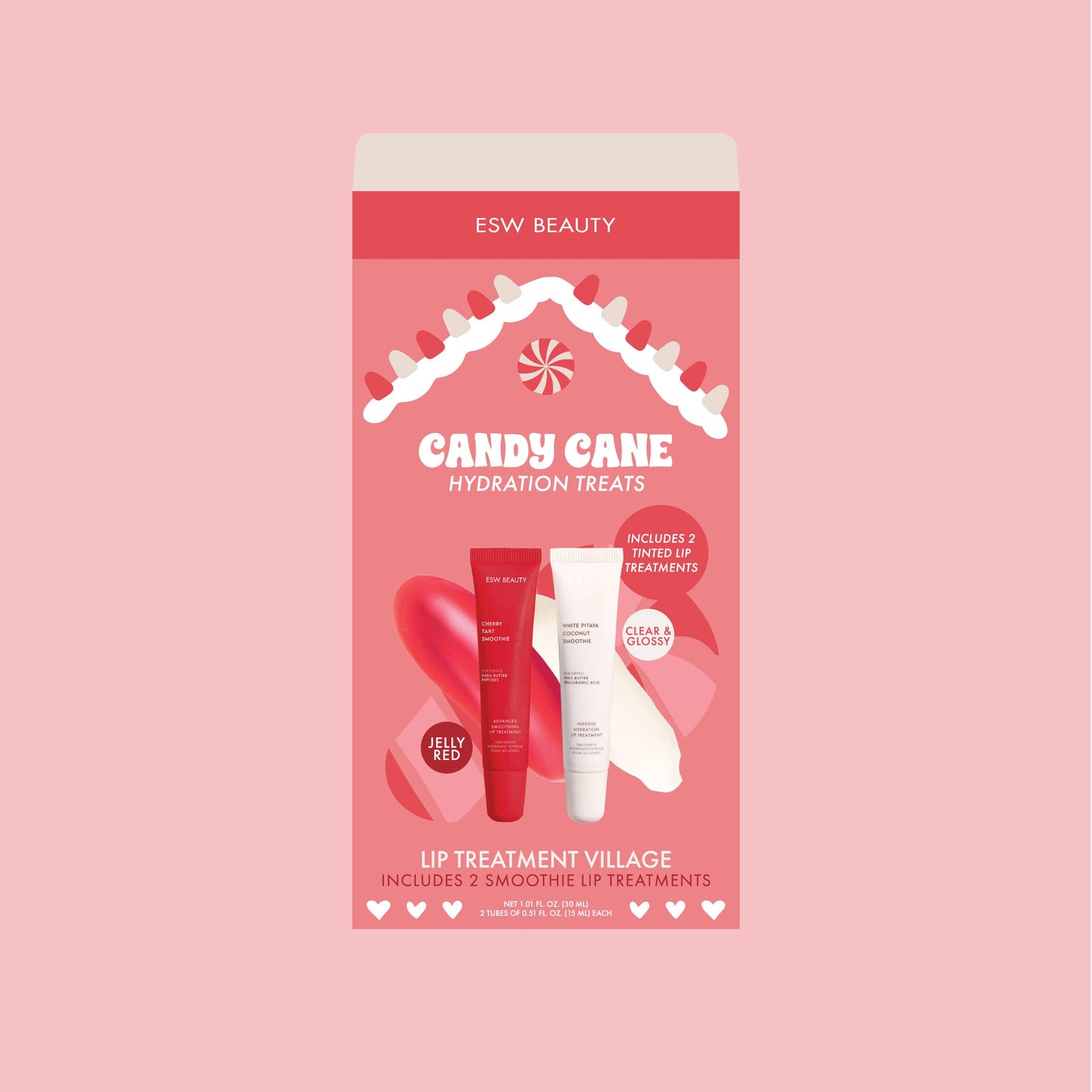 ESW Beauty - Candy Cane Hydration Treats Lip Treatment Village Kit