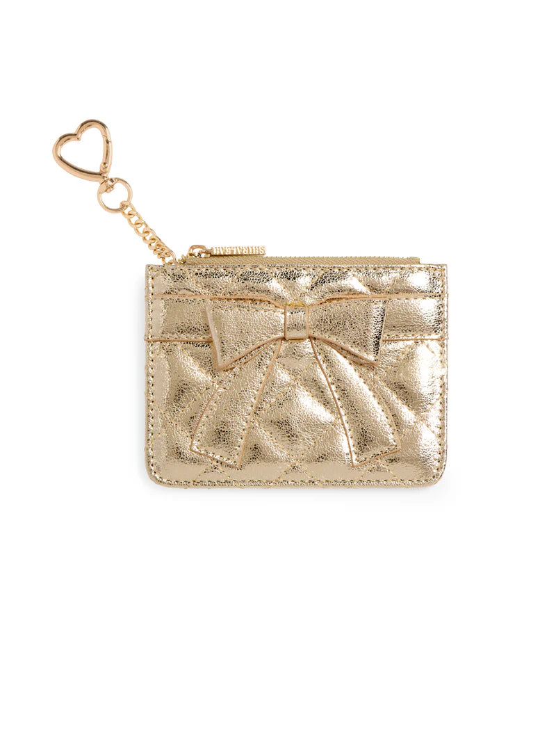 Shiraleah - Quilted Bow Card Case - Gold