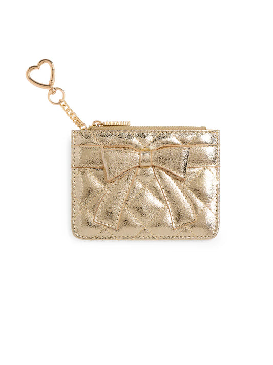Shiraleah - Quilted Bow Card Case - Gold