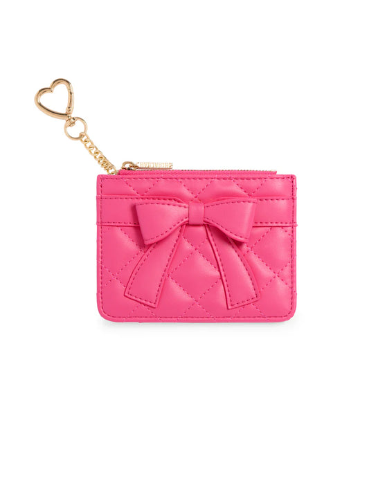 Shiraleah - Quilted Bow Card Case - Fuchsia